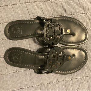 Tory Burch Miller Sandal- Black Leather